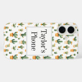 Coques Case-Mate iPhone Cactus pointillés sur blanc (Verso (horizontal))