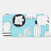 Coques Case-Mate iPhone Cactus, succulent : dessin manuel sans couture. (Verso (horizontal))