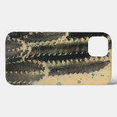 Coques Case-Mate iPhone Cactus vert sur l'arrière - plan jaune (Verso (horizontal))