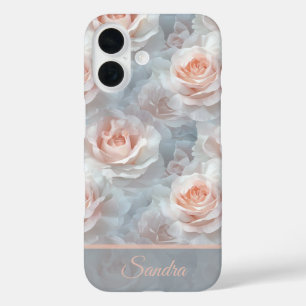 Coques iPhone 16 Cadeau Artistique Demoiselle D'Honneur Fleur Nom R
