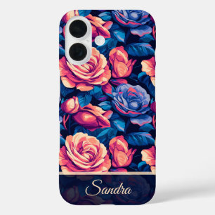 Coques iPhone 16 Cadeau coloré de la Saint-Valentin Fleur de rose N