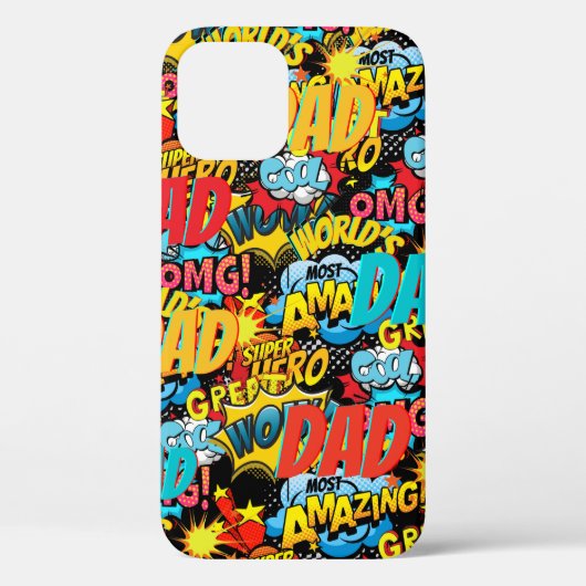Coques Case-Mate iPhone Cadeau DAD de marque personnalisée - Comic Superhe (Verso)