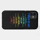 Coques Case-Mate iPhone Cadeau d'anniversaire 7 Règles de vie (Dos (Horizontal))