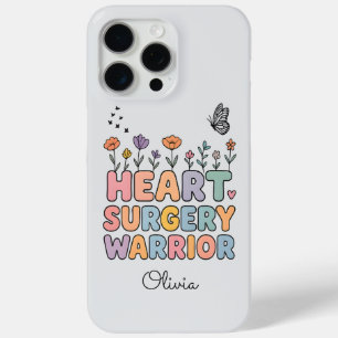 Coque iPhone 15 Pro Max Cadeau de chirurgie du cœur anatomique floral pers