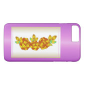 Coques Case-Mate iPhone Cadeau de conception de fleurs rouge et or (Dos (Horizontal))