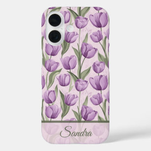 Coques iPhone 16 Cadeau de crémaillère branché Nom de tulipe