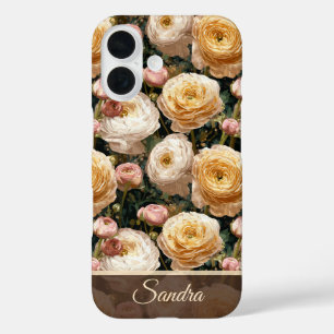 Coques iPhone 16 Cadeau de Filles Edgy Ranunculus Nom
