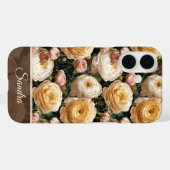 Coques Case-Mate iPhone Cadeau de Filles Edgy Ranunculus Nom (Verso (horizontal))
