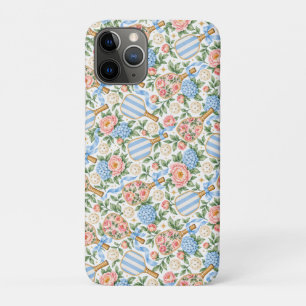 Case-Mate iPhone Case Cadeau de joueur de pickleball floral bleu chic
