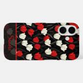 Coques Case-Mate iPhone Cadeau de Mariage Fleur Tulipe Nom Gras (Verso (horizontal))