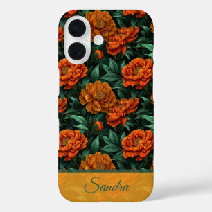 Coques iPhone 16 Cadeau de Mariage Magnifique Nom de Fleur de Pivoi