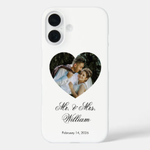 Coques iPhone 16 Cadeau de Mariage Romantique Élégant de Luxe