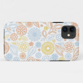 Coques Case-Mate iPhone Cadeau de Noël Fleurs Abstraites sur blanc (Dos (Horizontal))