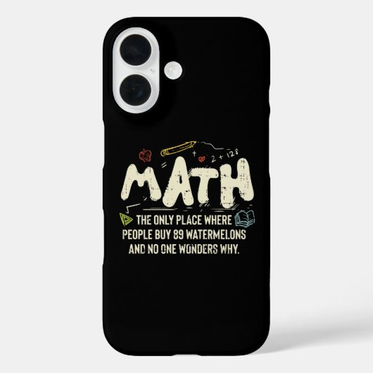 Coques Case-Mate iPhone Cadeau de professeur de mathématiques Mathématique (Verso)