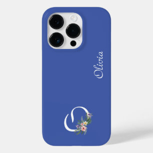 Coque Pour iPhone 14 Pro Cadeau de retraite Lettre O Monogramme floral