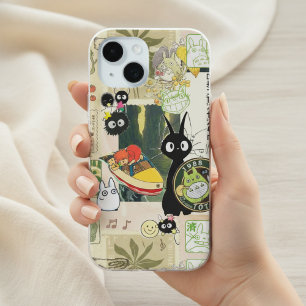 Coque Pour iPhone 15 Cadeau de tableau d'ambiance anime vert japonais k