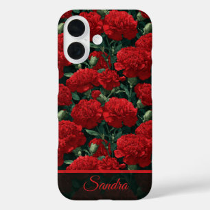 Coques iPhone 16 Cadeau d'oeillet personnalisé pour petite amie mag
