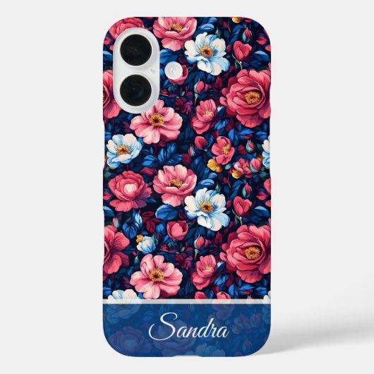 Coques Case-Mate iPhone Cadeau Femme Élégante Nom de Rose (Verso)