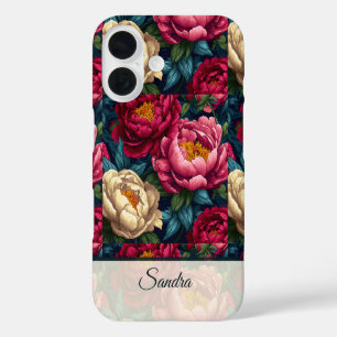 Coques iPhone 16 Cadeau Fleur de Pivoine pour Filles Minimaliste No