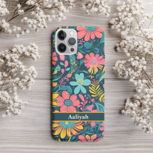 Coques iPhone 16 Cadeau Floral Africain Américain Fille Valentines