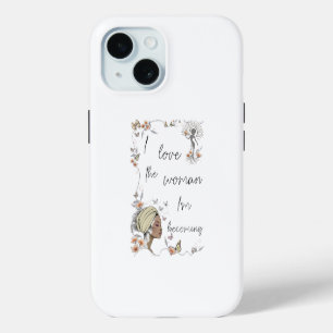 Coque Pour iPhone 15 Cadeau floral d'amour de soi pour femmes