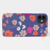 Coques Case-Mate iPhone Cadeau Floral Moderne Pour Son + Initiales Personn (Dos (Horizontal))
