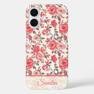 Coques iPhone 16 Cadeau Maman Mignonne Fleur Rose Nom