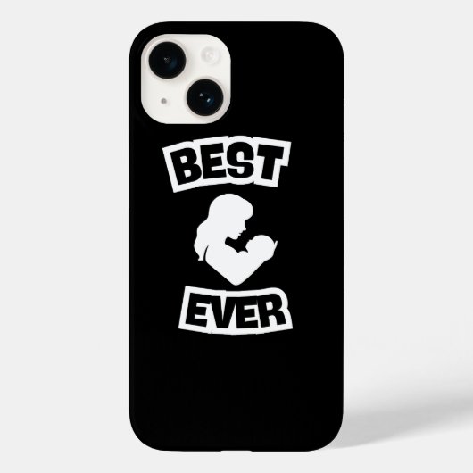 Coques Case-Mate iPhone Cadeau Meilleure Maman - Silhouette rose de mère e (Verso)