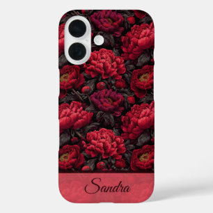 Coques iPhone 16 Cadeau Mignon pour Maman Pivoine Floral Personnali