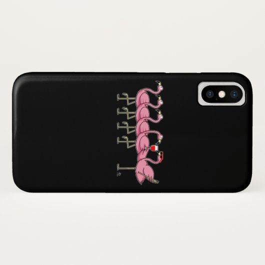 Coques Case-Mate iPhone Cadeau potable de vin de Flamant rose (Dos (Horizontal))