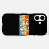Coques Case-Mate iPhone Cadeau Rétro Drôle Disant Demandez-moi à propos de (Verso (horizontal))