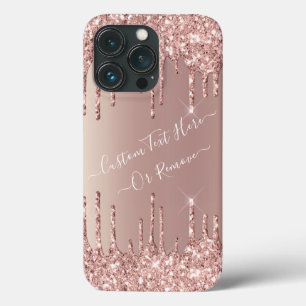 Case-Mate iPhone Case Cadeau rose Parties scintillant or avec votre nom 