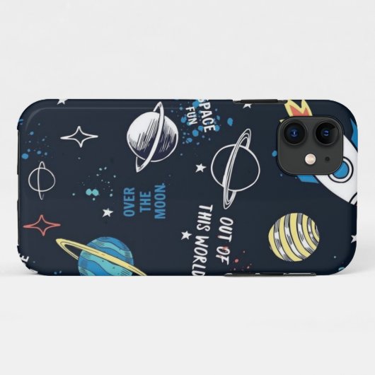 Coques Case-Mate iPhone Cadeau spatial Astronaut Espace Galaxie Planètes (Dos (Horizontal))