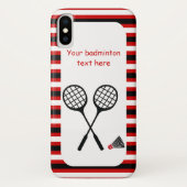 Coques Case-Mate iPhone Cadeaux de badminton, raquette et bandes de volant (Dos)