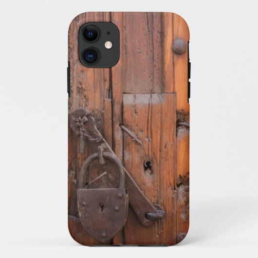 Coques Case-Mate iPhone Cadenas sur une porte en bois (Dos)