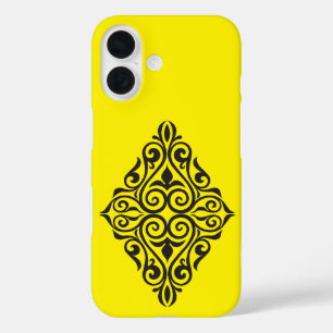 Coques iPhone 16 Cadre floral vintage de luxe - Art décoratif