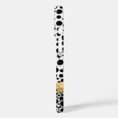 Coques Case-Mate iPhone Cadre Or Élégant Avec Arrière - plan Polka Dot (Verso / Gauche)