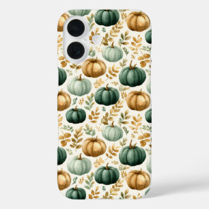 Coques iPhone 16 Cadre photo Citrouille d'automne personnalisé