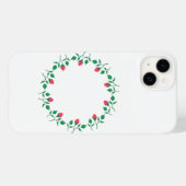 Coques Case-Mate iPhone Cadre rond fleuri avec fleurs roses (Verso (horizontal))
