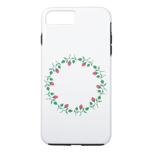 Coques Case-Mate iPhone Cadre rond fleuri avec fleurs roses (Dos)