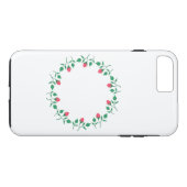 Coques Case-Mate iPhone Cadre rond fleuri avec fleurs roses (Dos (Horizontal))