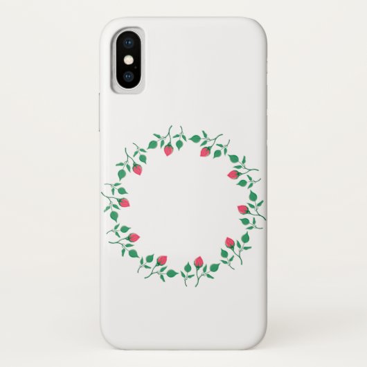 Coques Case-Mate iPhone Cadre rond fleuri avec fleurs roses (Dos)