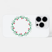Coques Case-Mate iPhone Cadre rond fleuri avec fleurs roses (Verso (horizontal))