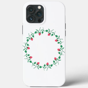 Case-Mate iPhone Case Cadre rond fleuri avec fleurs roses
