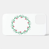 Coques Case-Mate iPhone Cadre rond fleuri avec fleurs roses (Verso (horizontal))