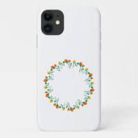 Cadre rond floral avec fleurs de rose jaune et rou