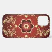 Coques Case-Mate iPhone Cadre rond Valentine violet or (Verso (horizontal))