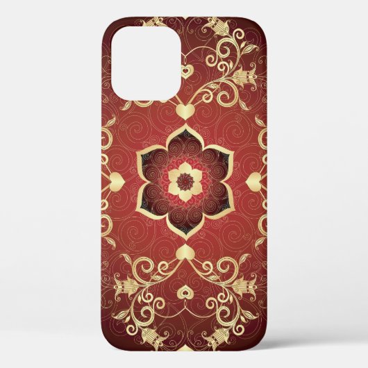 Coques Case-Mate iPhone Cadre rond Valentine violet or (Verso)