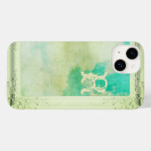 Coques Case-Mate iPhone Cadre victorien ciel nuage crème turquoise look (Verso (horizontal))