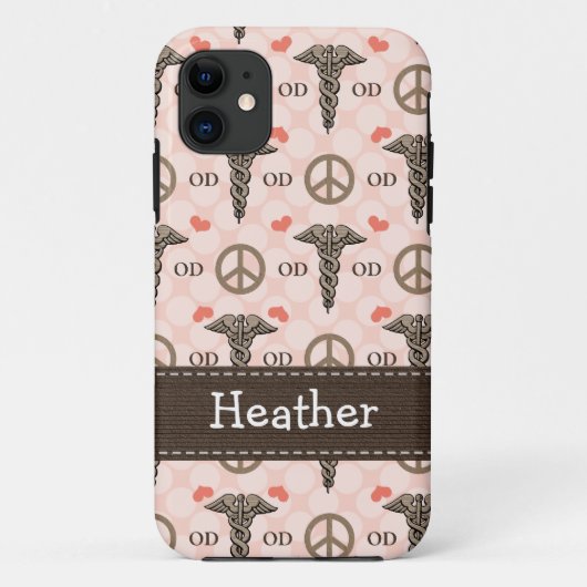 Coques Case-Mate iPhone Caducée de l'optométriste OD (Dos)